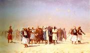 Jean-Leon Gerome, Egyptian Recruits Crossing the Desert